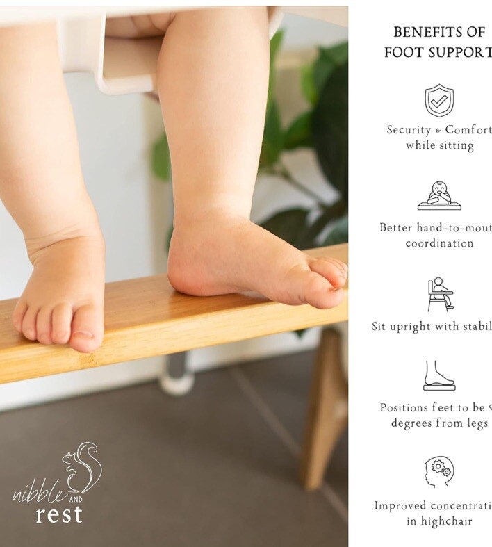 Nibble And Rest Adjustable Highchair Footrest