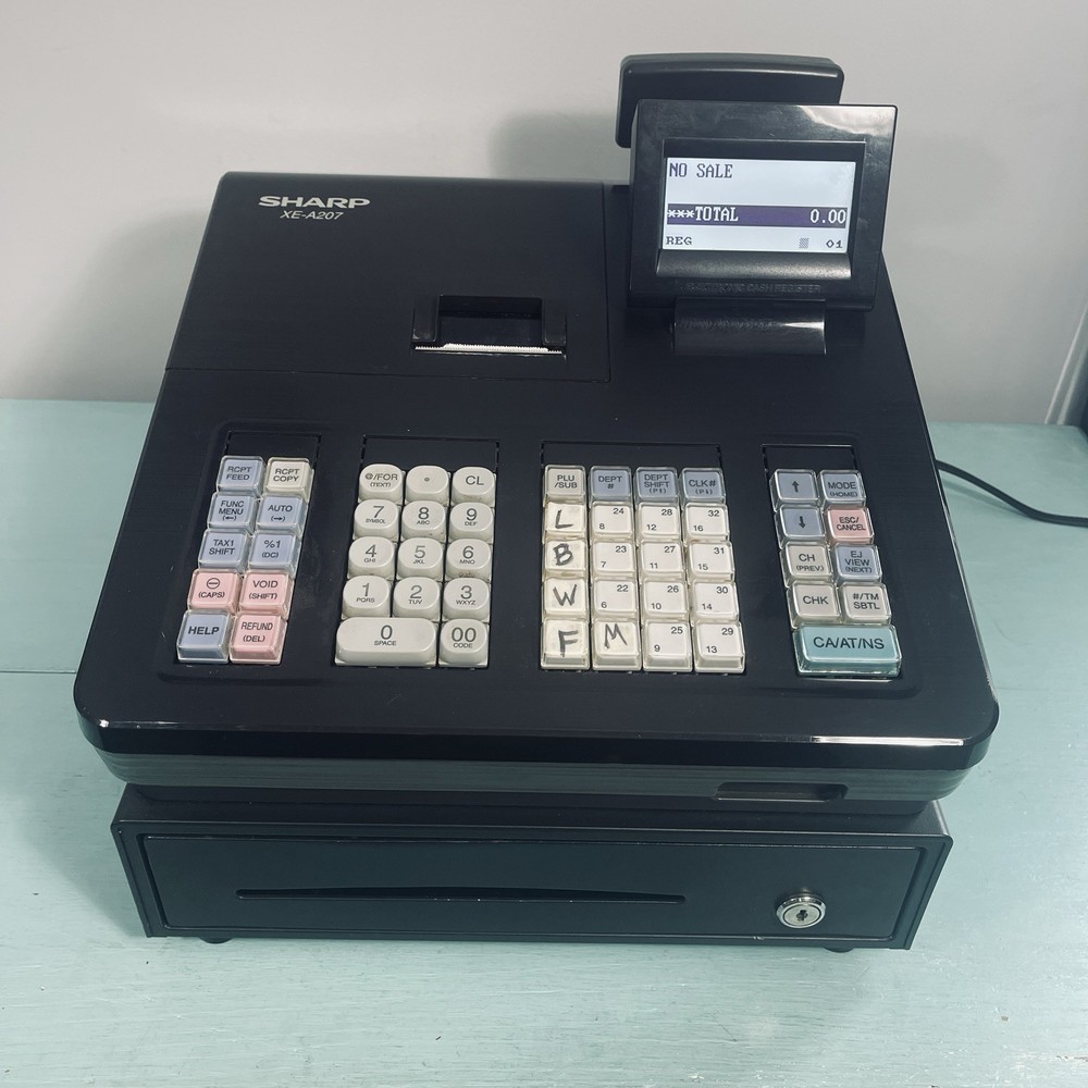 Sharp XE-A207 Control System Electronic Cash Register  Tested Works No Key