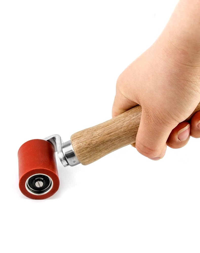 QWORK® Silicone Seam Roller, High Temperature Resistant Silicon Hand red