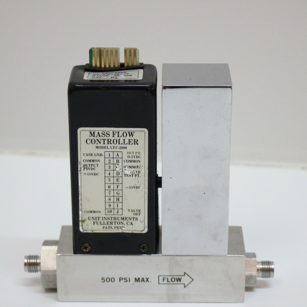 Unit Instruments UFC-2000 Mass Flow Controller, H2, 20 slm