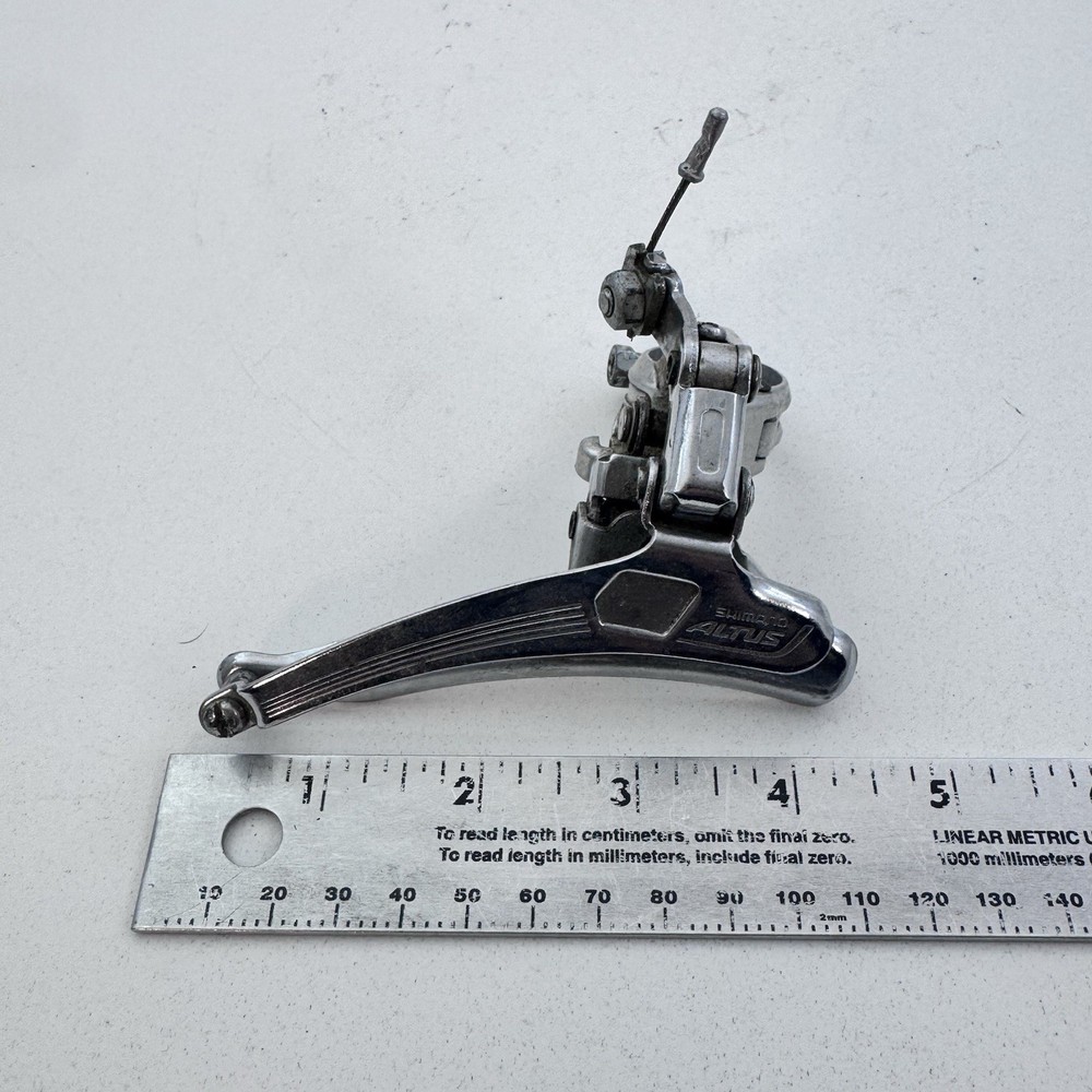 Vintage Shimano Altus Front Derailleur Clamp On Bottom Pull Double Silver A74