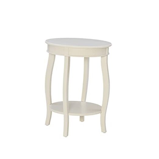 Powell White Shelf Phipps Side Table (PAMZN2114) Off White