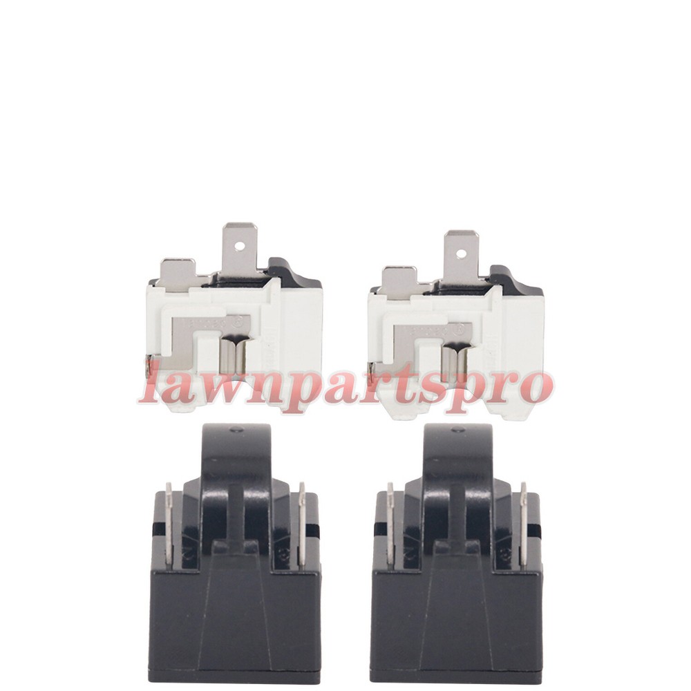 2x Refrigerator PTC Starter Relay Replace 2 Pins Compressor Overload Protector
