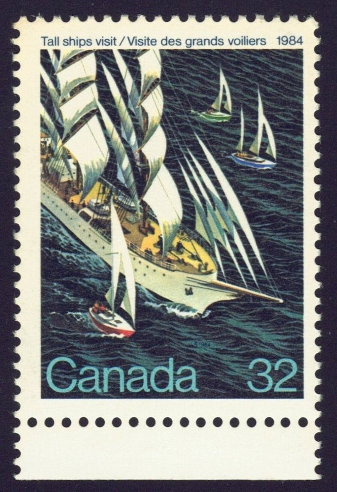 Canada sc#1012 Tall Ships Regatta, Mint-NH