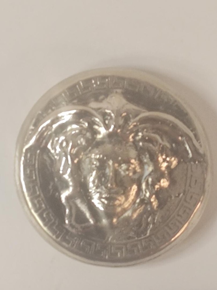 Handmade Solid Brass Medusa round 4.8 OZ