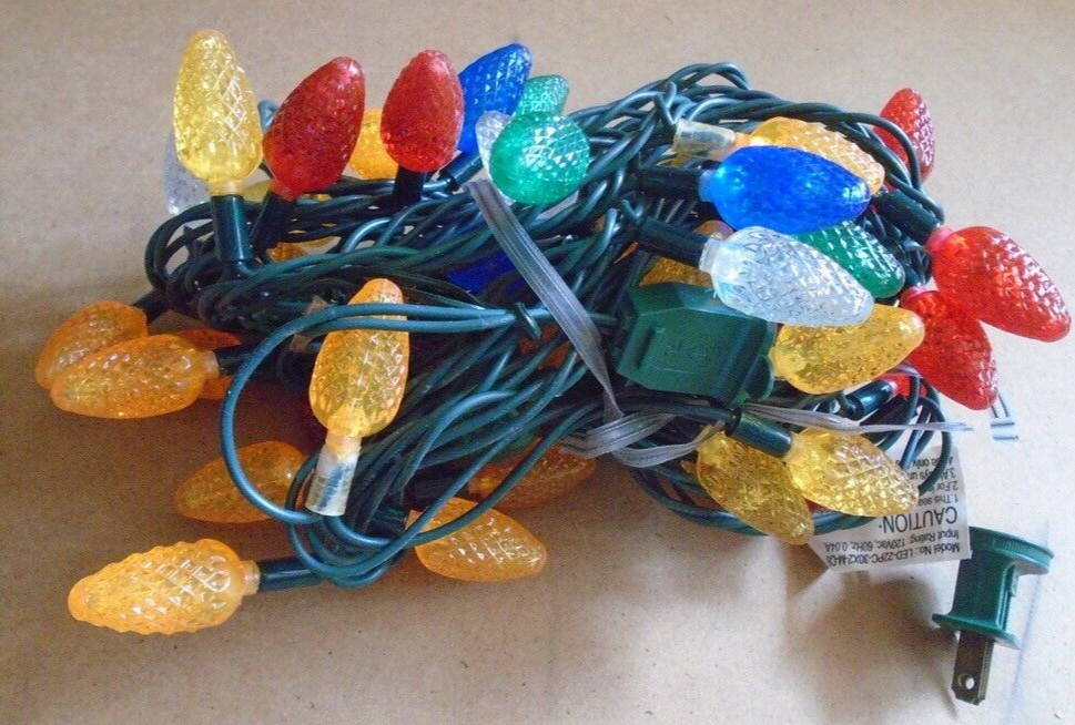 Christmas Lights Celebrations Multi-Color LED 60 Bulbs (C6) 2-String SETS