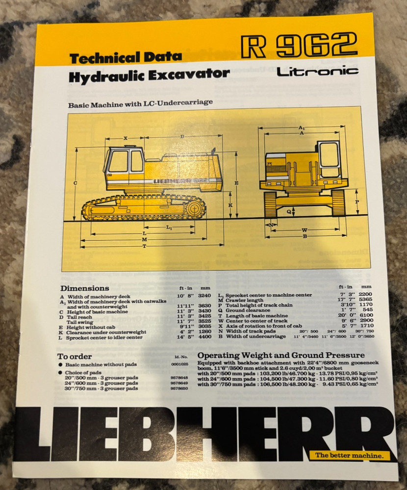 Liebherr R 962 Excavator Brochure AMIL25