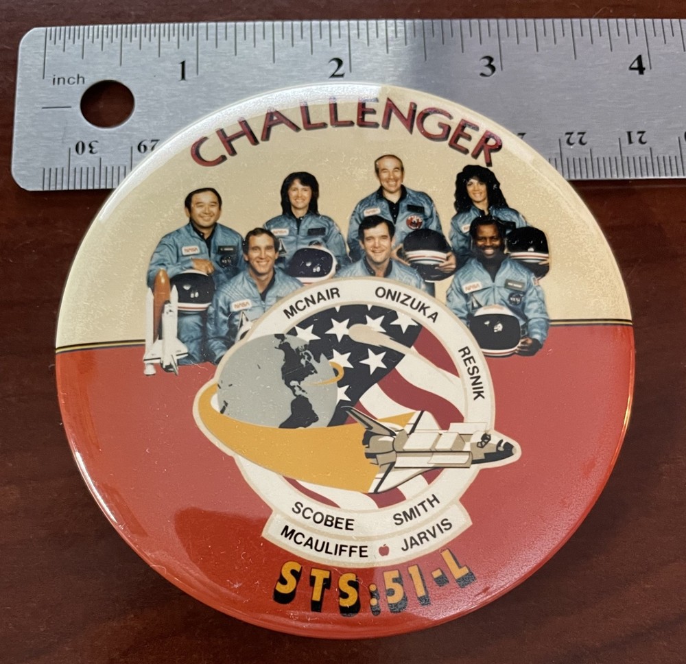 NASA Space Shuttle Challenger STS:51-L  3.5" button