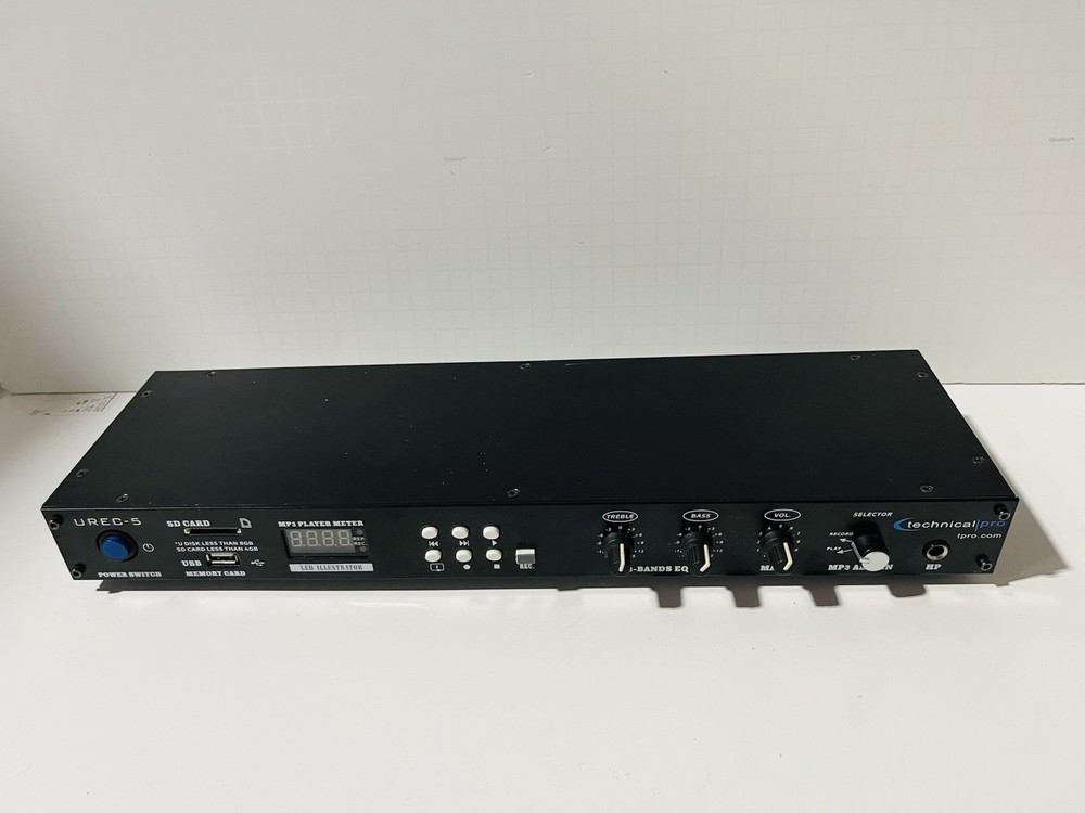 Technical Pro UREC5 Rack Mountable USB/SD Recording Deck - UNTESTED