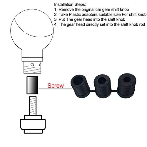 Long Shift Knob Car Gear Stick Weighted Shifter Knobs Extension Metal Silver