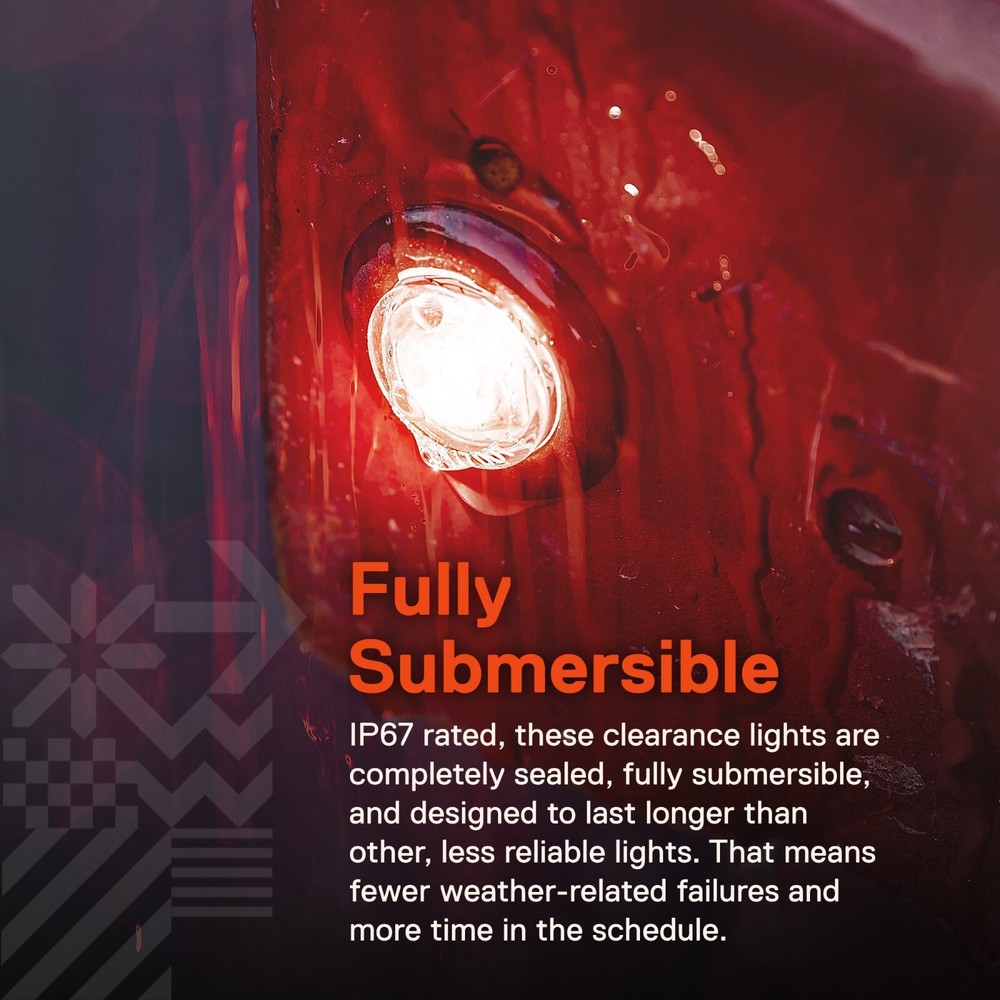 10pc 3/4" Round Red LED TBT Trailer Bullet Clearance Side Marker Light DOT P2PC