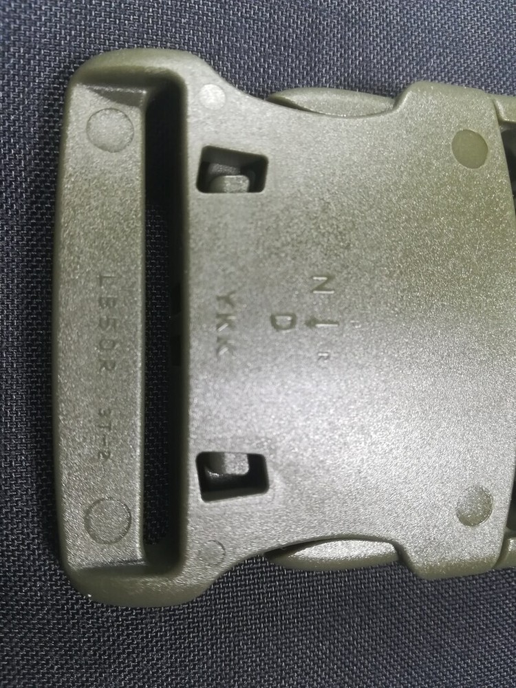 Ykk plastic side release buckles, single adjustable, 2 inch width, army green