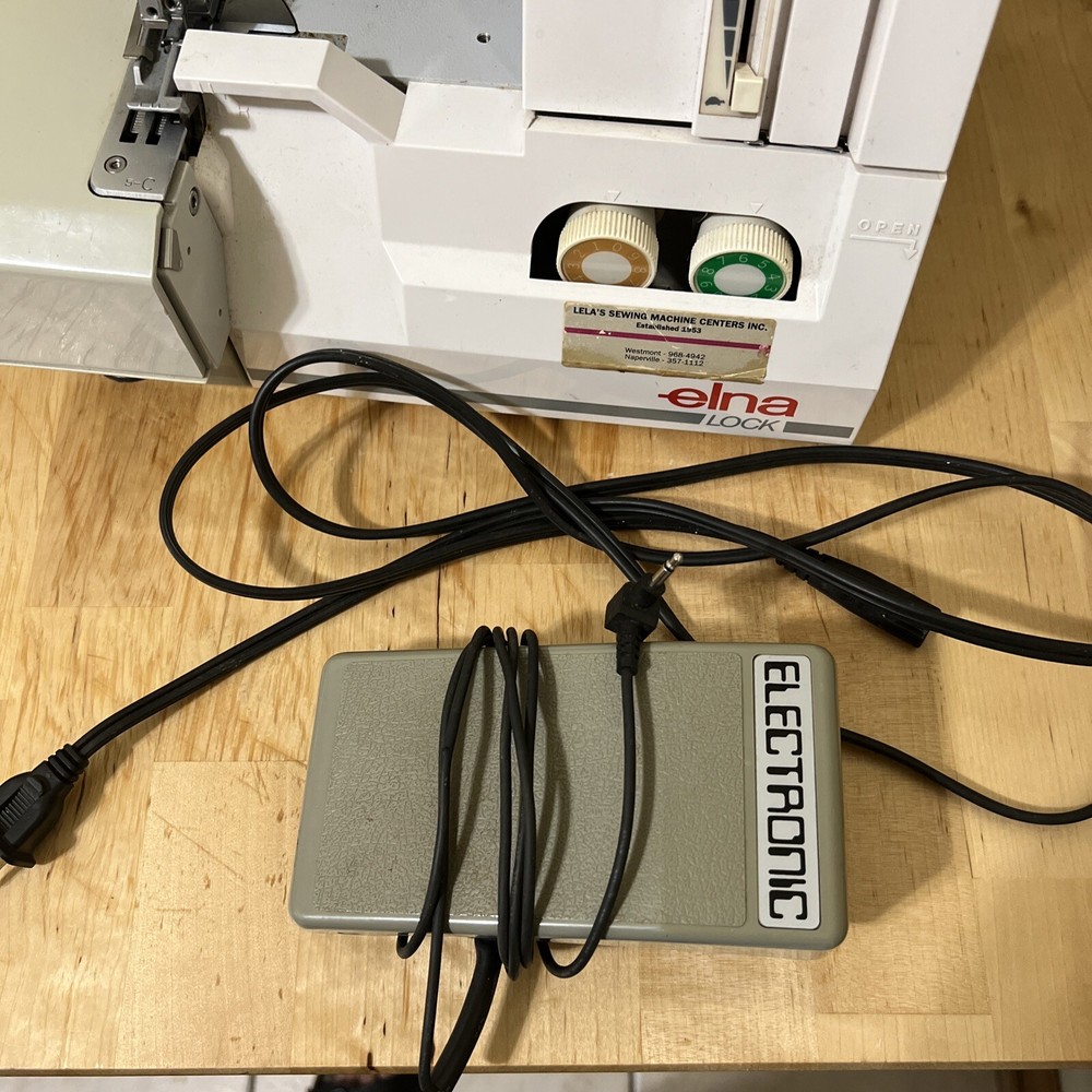 Elna lock PRO 5 DC SERGER SEWING MACHINE complete working