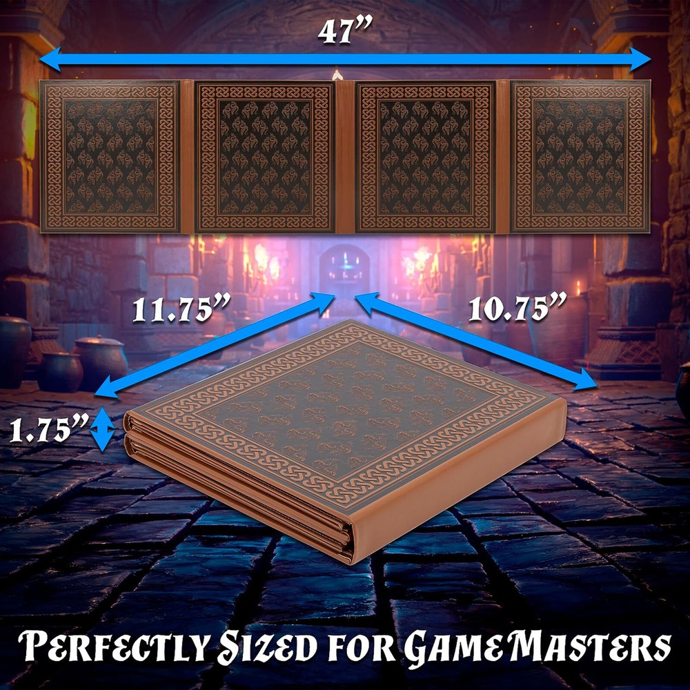 DM Screen 8-Panel GM Folding Dungeon Master Screen with 2 Panels for TTRPGs