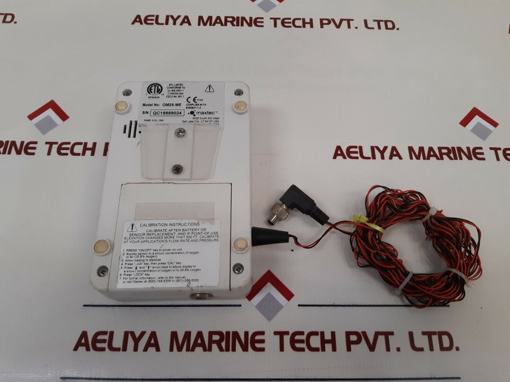 Maxtec om25-me oxygen monitor analyzer with cable