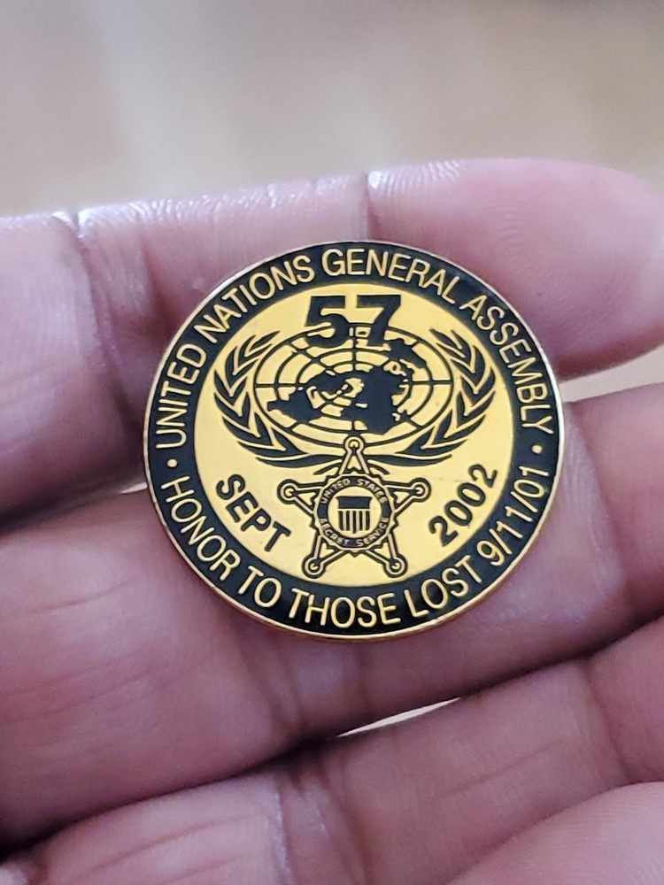 Secret Service 9/11 Rememberance U.N. General Assembly 2002 Pin