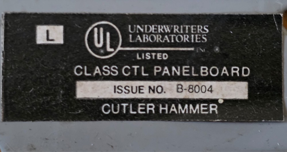 Cutler hammer B-8004 Bus Bar ONLY, for class CTL electrical panel 120/240V