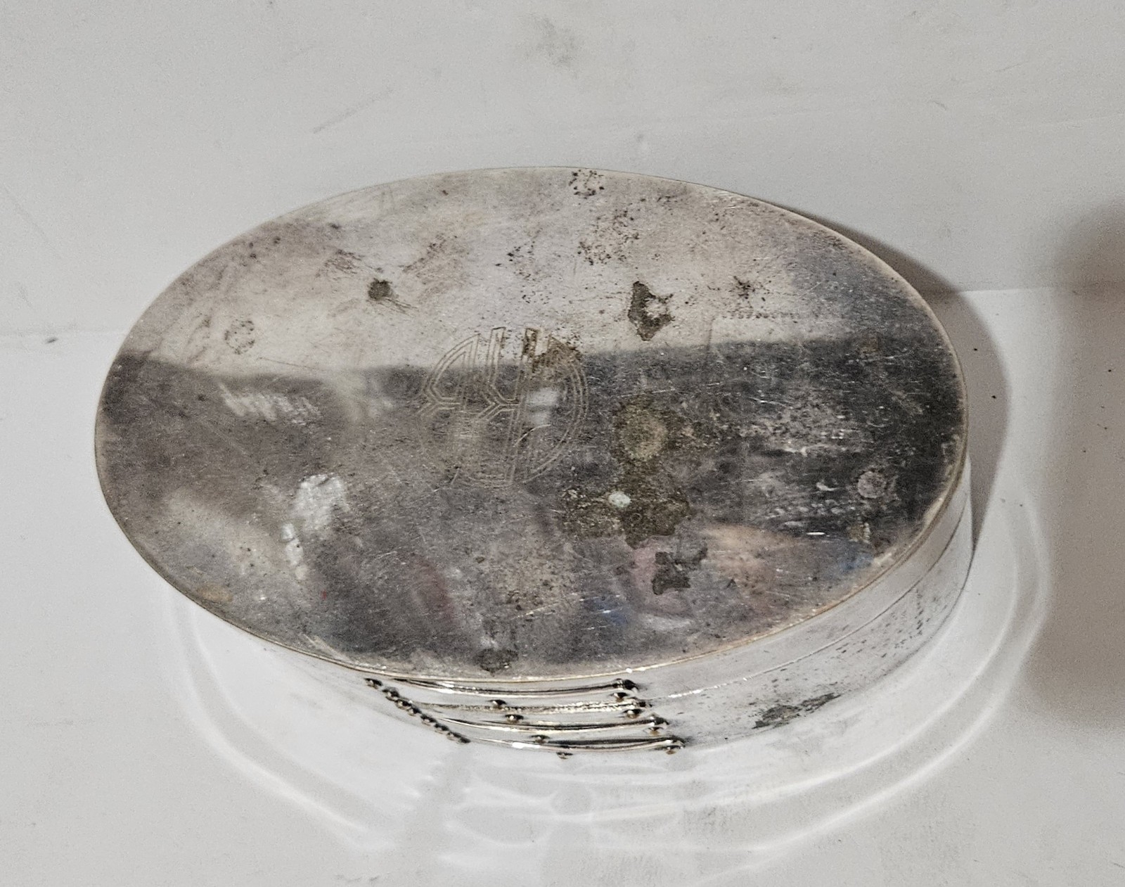 UNIQUE Silverplated SHAKER Style Oval Box w/ Fingers, 6-1/2" Vintage