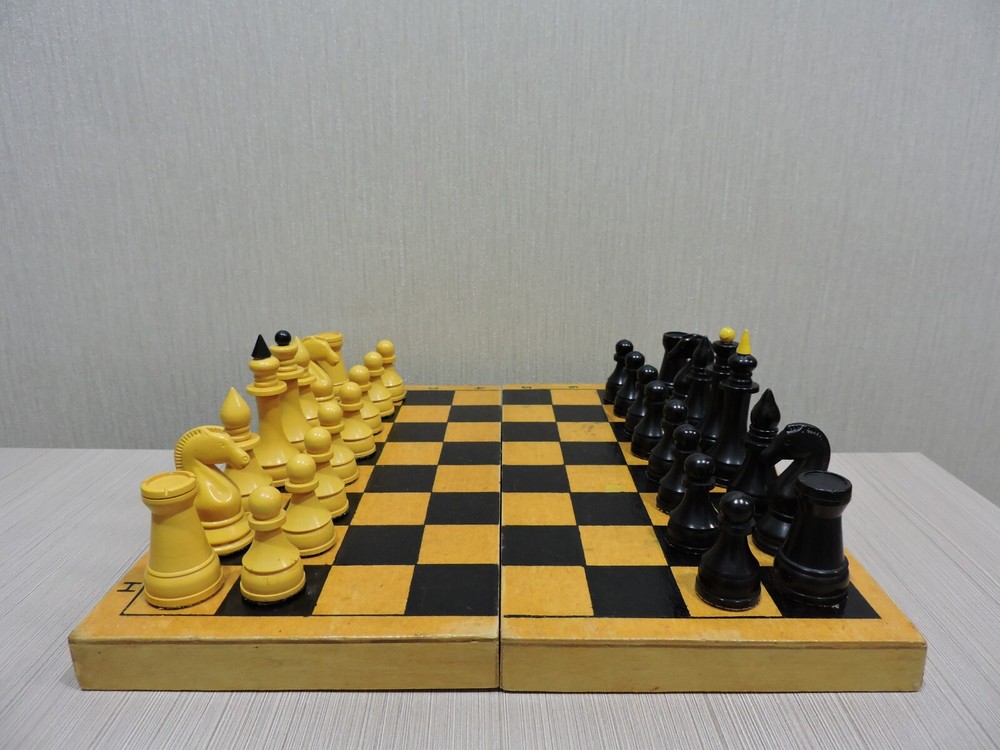 Rare Bakelite Vintage Chess Set Soviet USSR