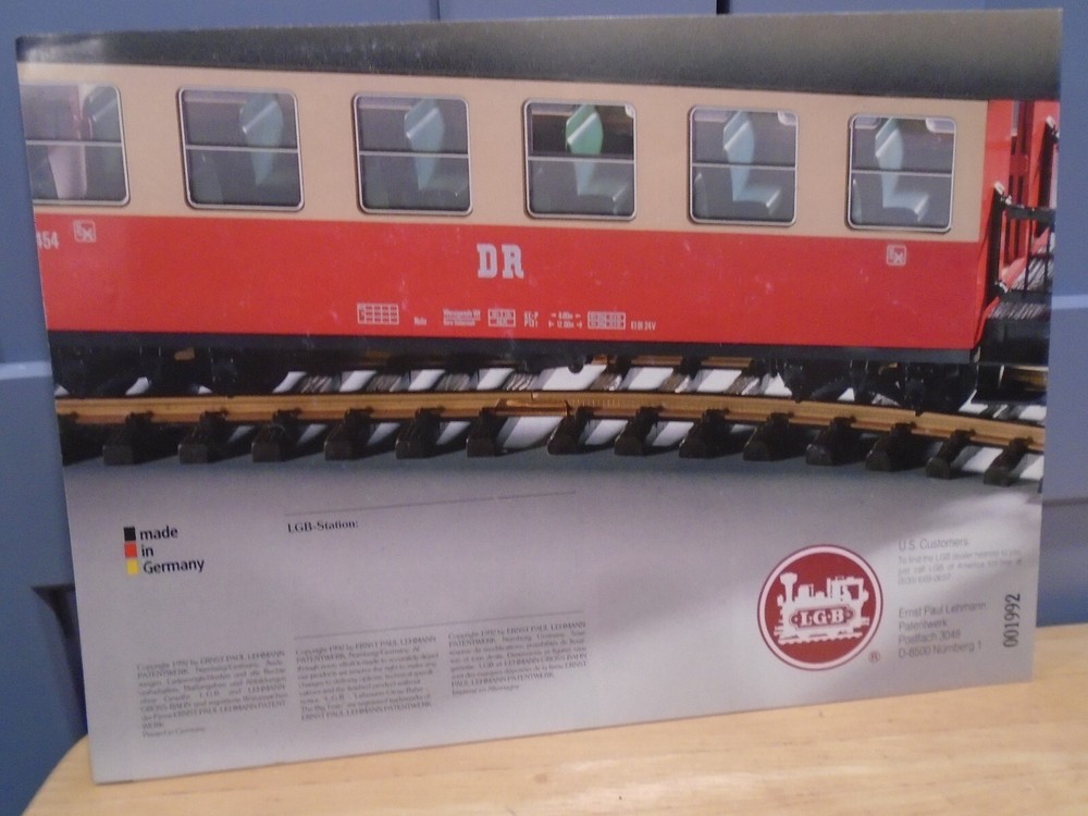 LGB G SCALE NEW ITEMS FOR 1992 16 PAGE CATALOG