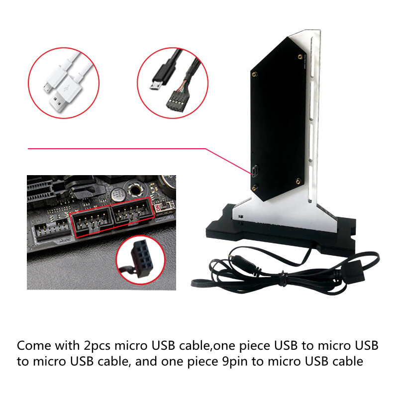 AORUS ROG LCD GPU Support 5V 12V White Black(Ships same day from PA USA)