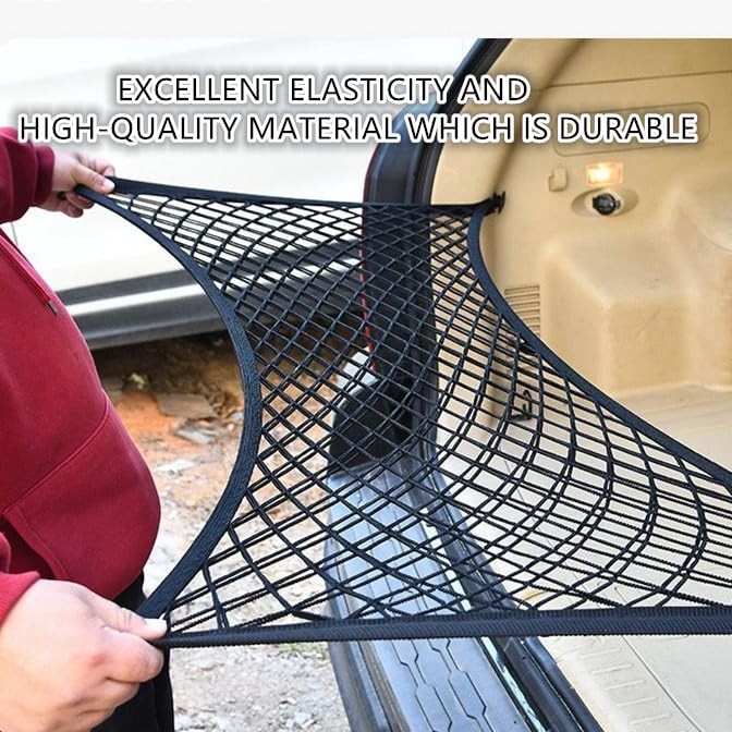 Cargo Net for SUV with Hooks Adjustable Highly Elastic Storage Organizer Net ...