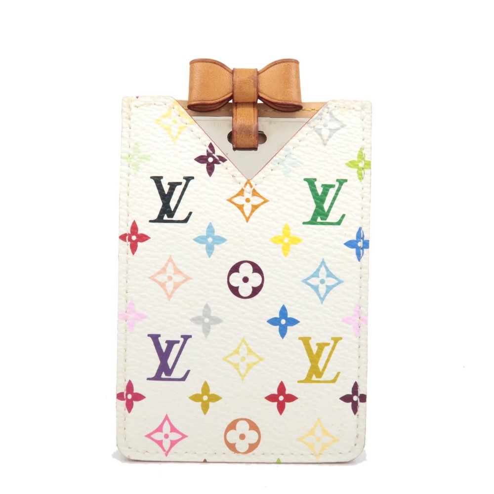 Louis Vuitton Monogram Multicolore Etui Miroir Compact Mirror Blanc M92651 Auth