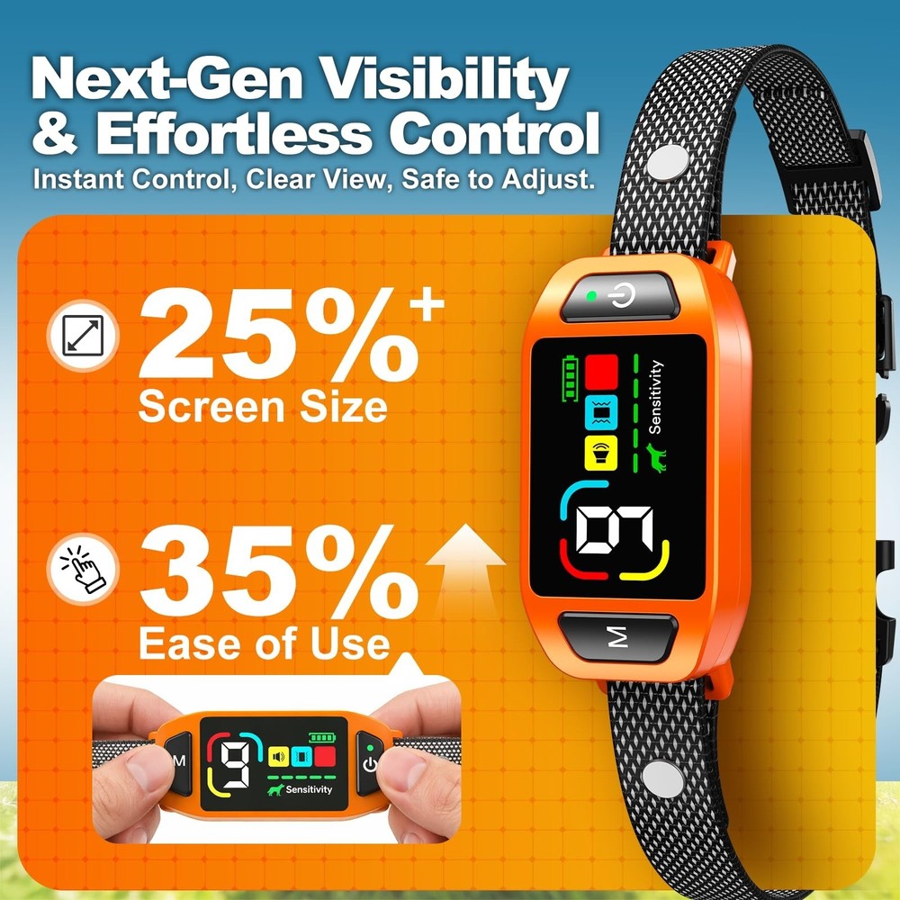Bark Collar AI Dual-Detection, Instant Quiet Anti Bark Device 4 Training Mode...