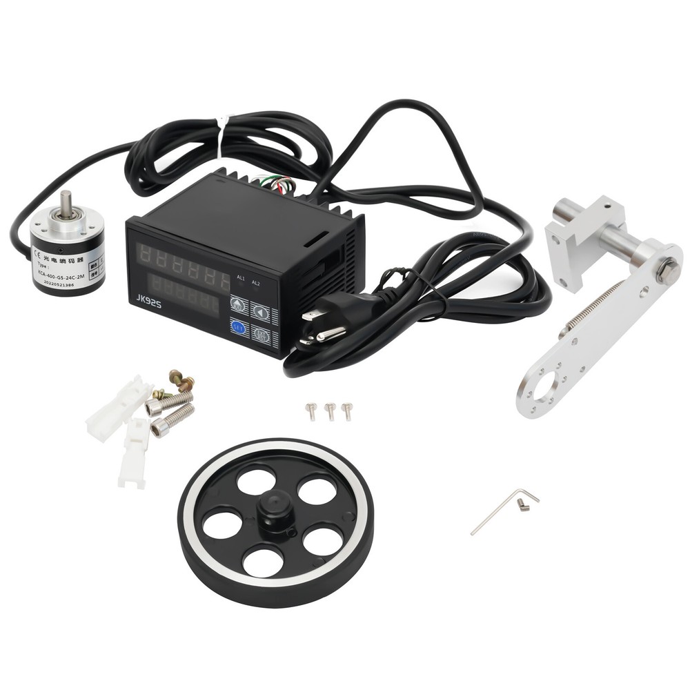 Electronic Digital Length Meter Rotary Encoder Rolling Wheel Distance Counter US