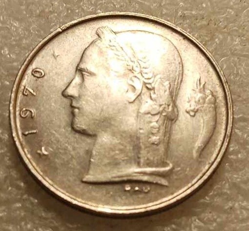 1970 BELGIAN 1 FRANC COIN