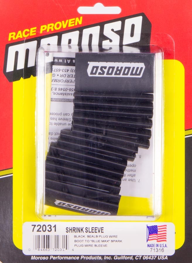 Moroso 72031 Spark Plug Wire Numbering Shrink Sleeve Black