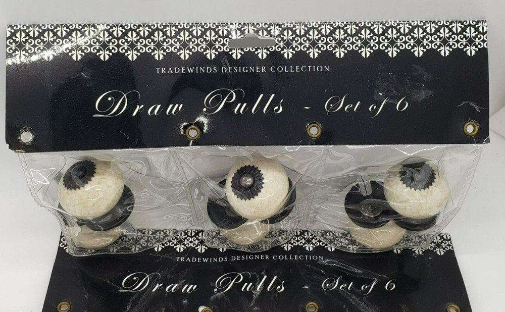 12 Drawer pulls Ceramic Porcelain Crackle Tradewinds Designer Collection