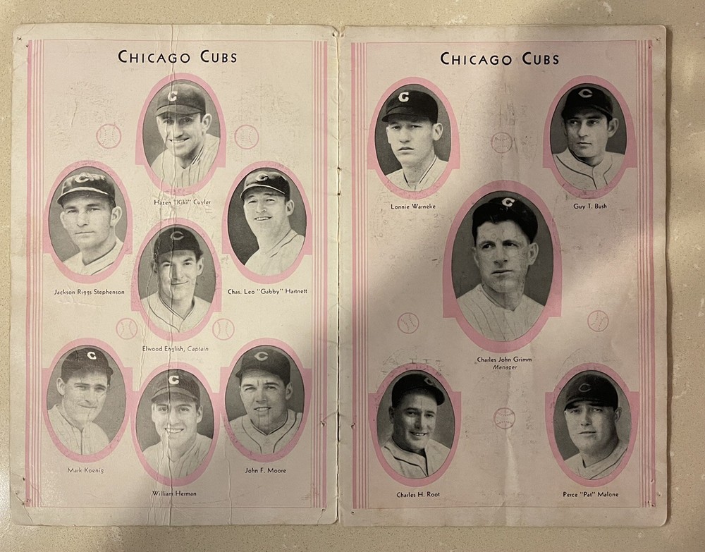 BABE RUTH 1932 World Series Program -Famous “BABE RUTH Called Shot” In Chicago🔥