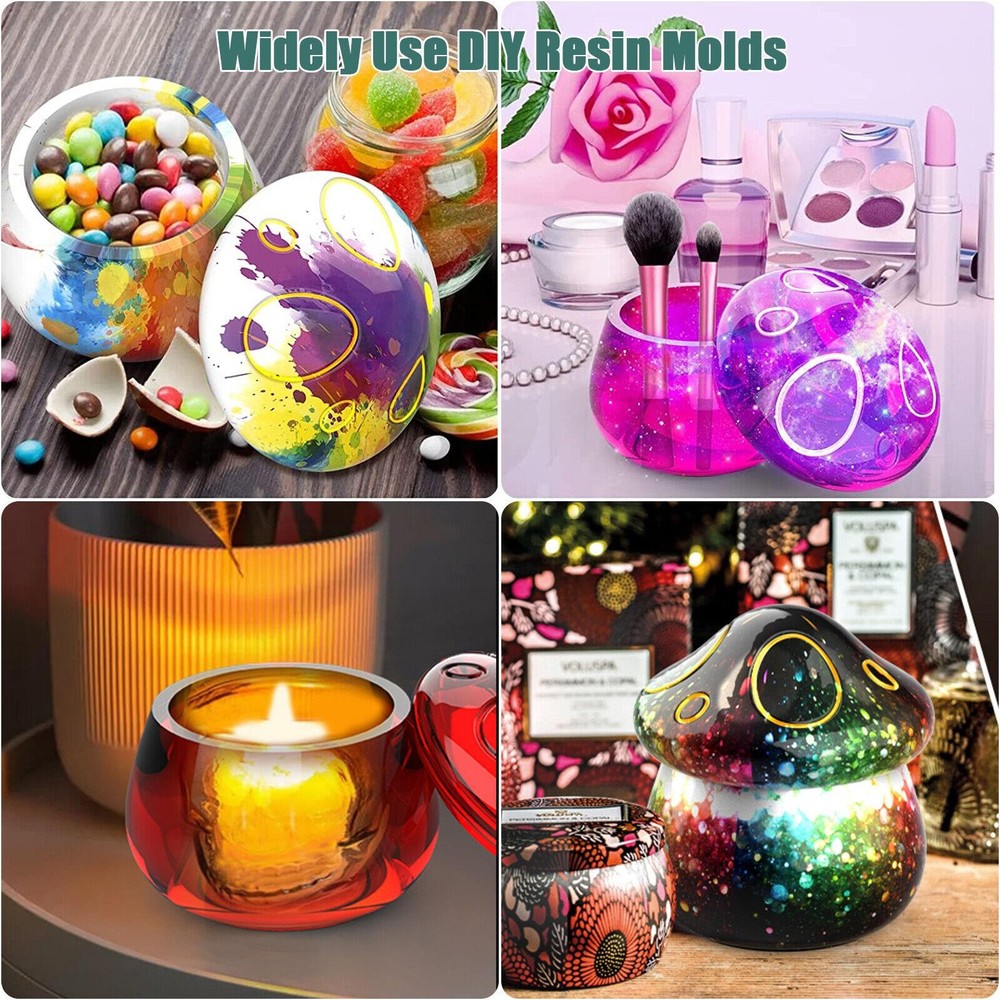 Mushroom Storage Box Epoxy Silicone Resin Casting Mold Craft Moulding Tools