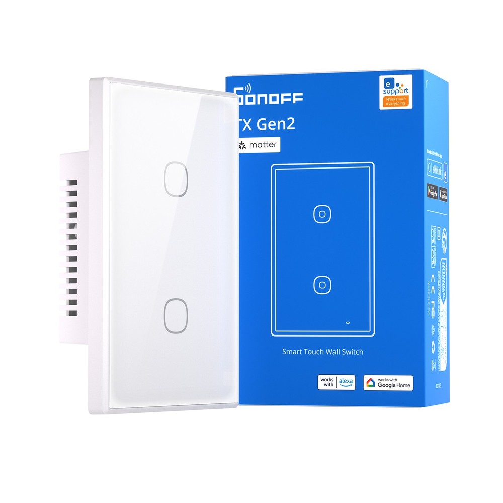 SONOFF Wifi Smart Light Switch,Matter Touch Wall Switch,with Night LED indicator