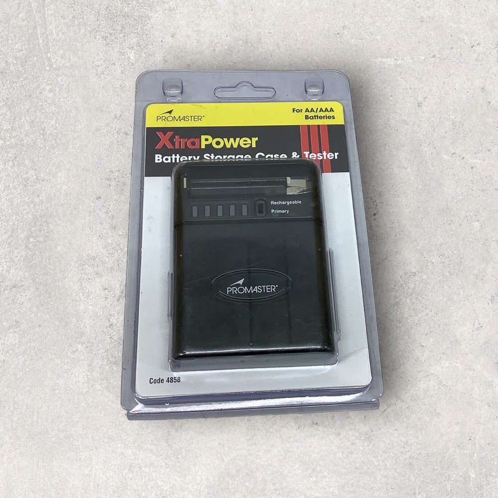 PROMASTER BATTERY TESTER & STORAGE CASE FOR AA, AAA BATTERIES #4858