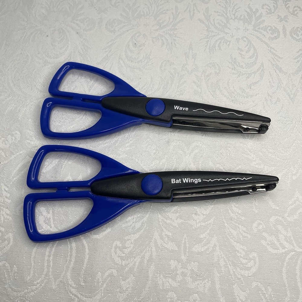 Craft Decorative Edger Scissors with Rotating Stand Set of 12