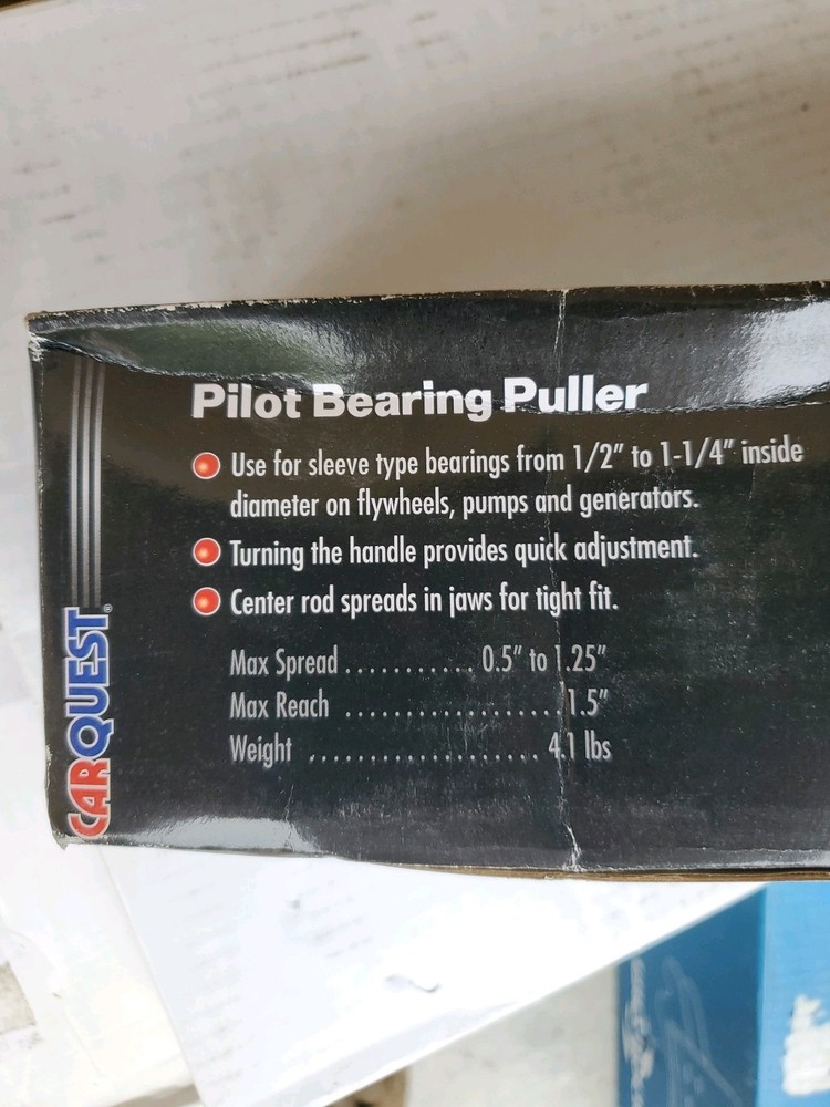 1-1/2" Pilot Bearing Puller Car Quest 31538