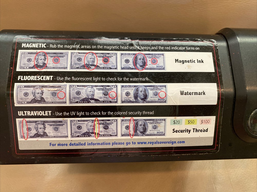 Royal Sovereign RCD-3 Counterfeit Detector TESTED