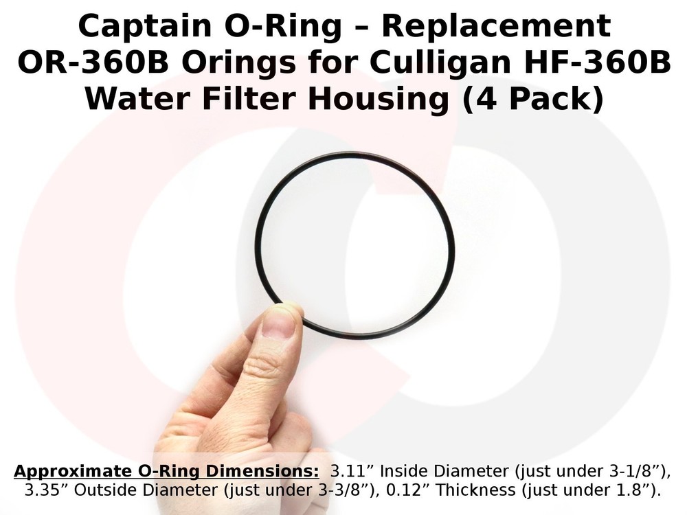 OR-360B O-Rings for Culligan HF-360B Water Filter Housing (4 Pack)