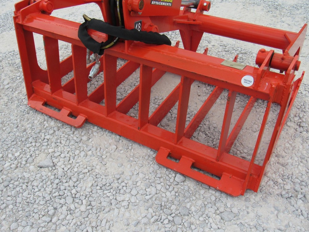 48" Root Grapple and 42" Long Pallet Forks Quick Attach Attachment Combo Package