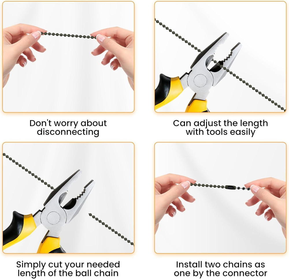 Vinaco Bronze Ceiling Fan Pull Chain Set, Decorative Fan Pull Chain Extension wi