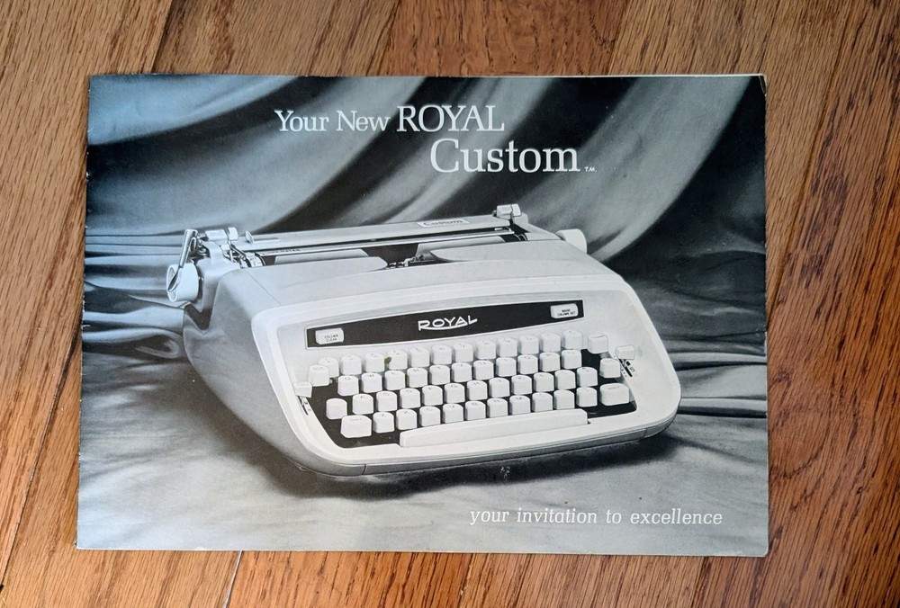 Your New Royal Custom Typewriter Booklet