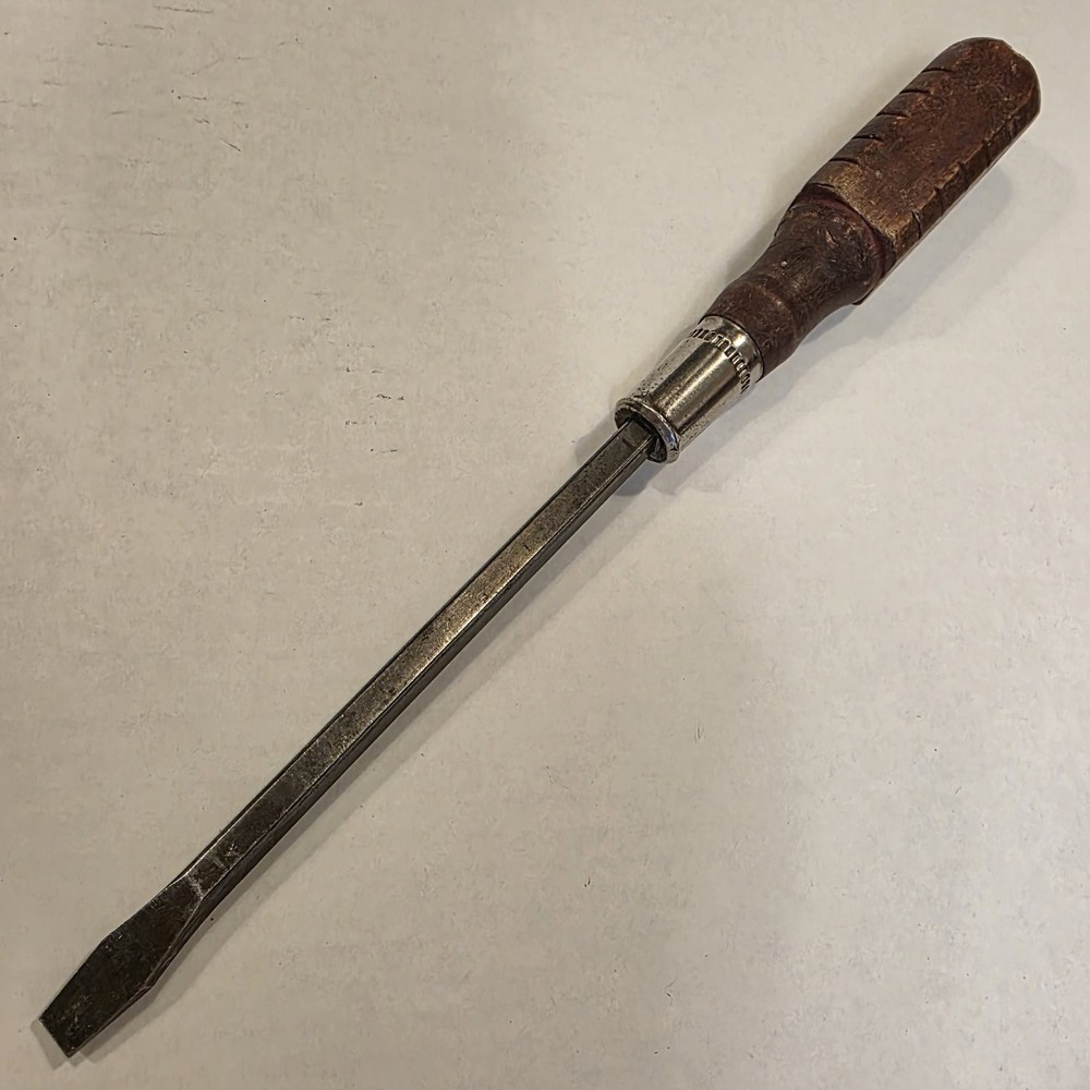 Flat Screwdriver Wood Handle 12"