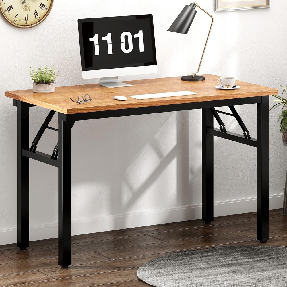 Need Folding Computer Desk - 39.4 Inch Foldable Office Writing Work Study Kid...