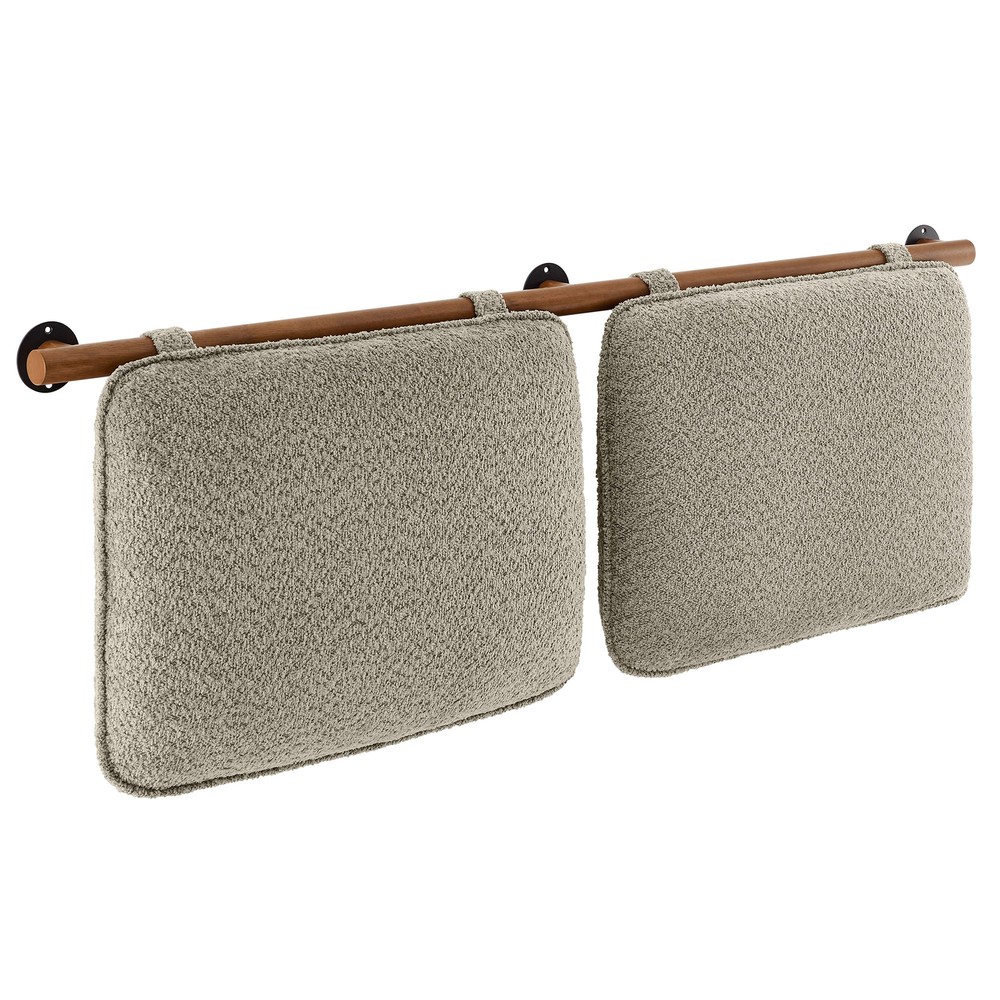 Anela King Size Headboard in Oatmeal Walnut