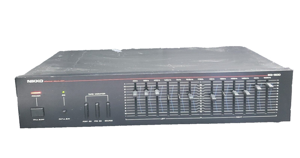 Nikko Black EQ-500 Stereo Graphic Equalizer - Tested and Working