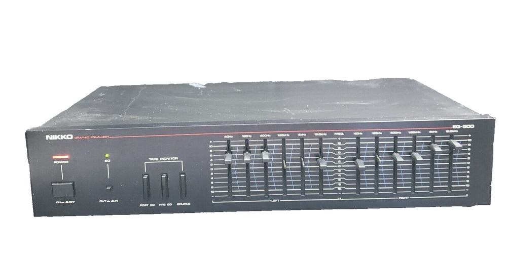 Nikko Black EQ-500 Stereo Graphic Equalizer - Tested and Working