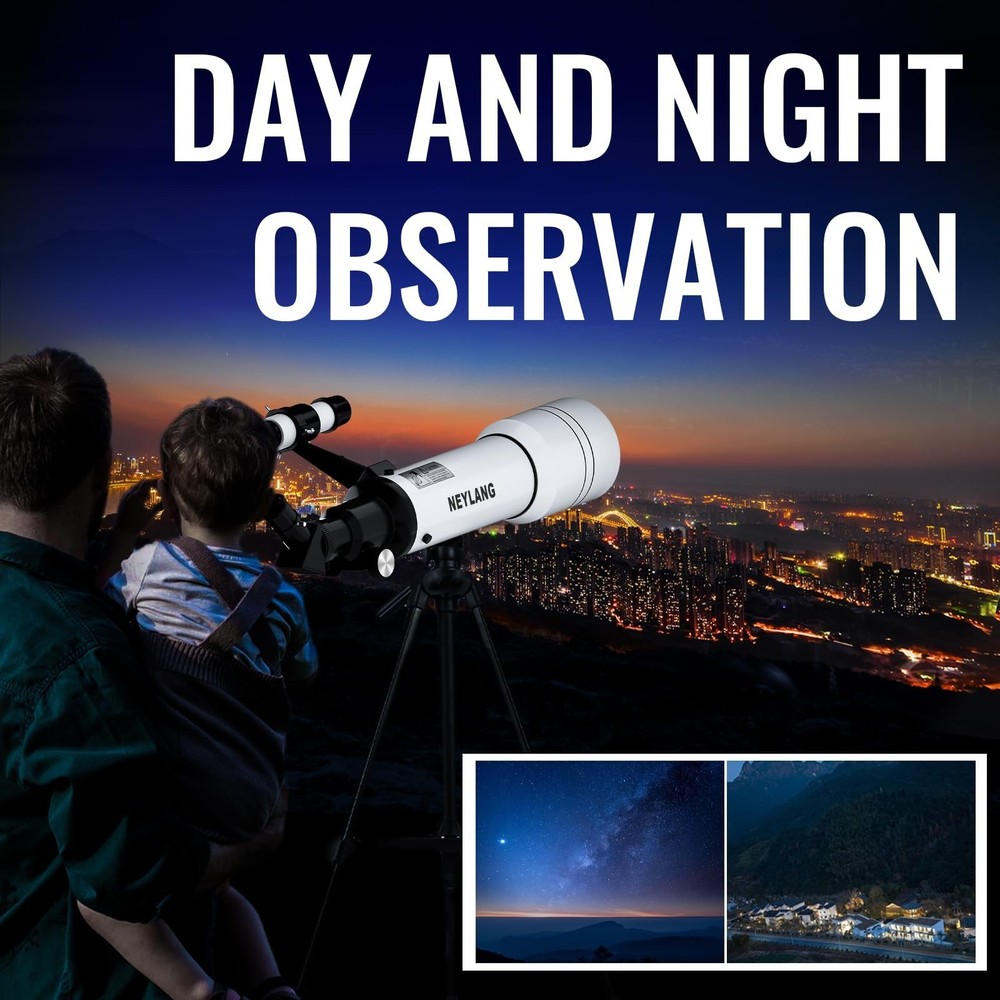 Telescope, 70mm Aperture Portable Refractor Telescopes for Astronomy Beginner...