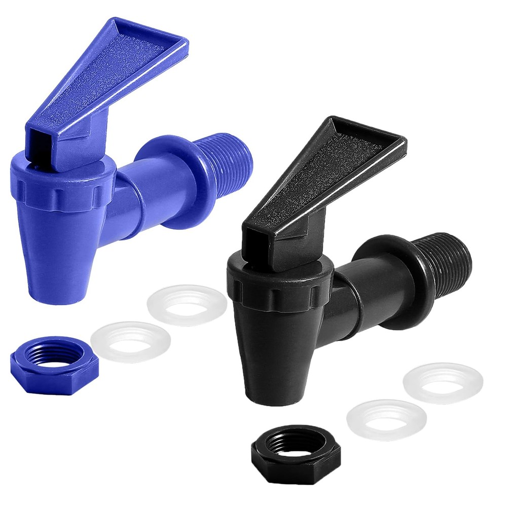 2Pcs Bpa-Free Replacement Cooler Faucet, Plastic Water Spigot Spout Dispenser Ta